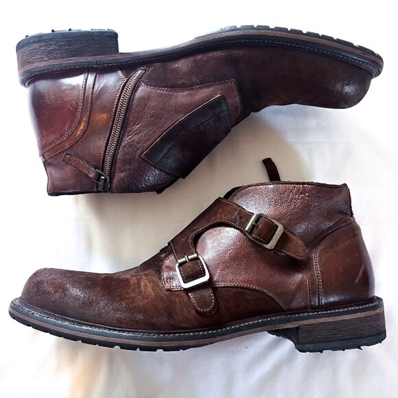 Johnston & Murphy Lofting Double-Buckle Monk Strap Chukka Ankle Boot 11 - Picture 3 of 13